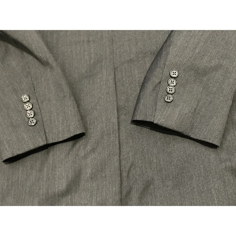 Jos A Bank Signature Collection 48L 43W Gray 100% Wool Double Breasted Suit